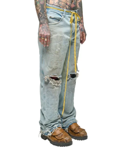 PADDED RIDING DENIM JEANS