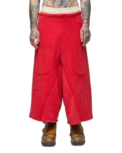 RED NBHD PADDED SWEAT-SHORT